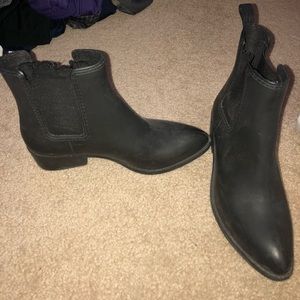 Black Water Proof Ankle Boots